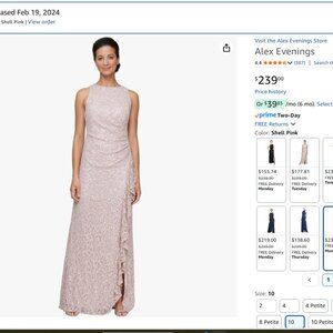 Alex Evenings Floor-length Sequined Dress